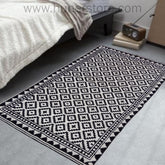 Diamond Style - Black & Off White (4ft x 6Ft)